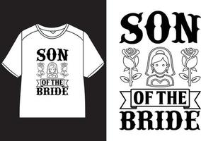 zoon van de bruid t-shirt ontwerp vector