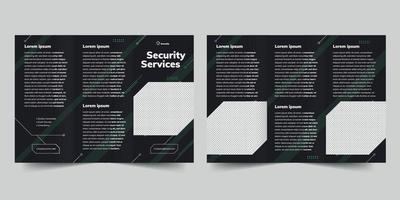 veiligheid bewaker Diensten drievoud brochure sjabloon, drievoud brochure boekhouding firma folder vector lay-out drievoud mockup pro vector