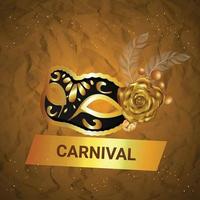 carnaval festival concept met gouden masker vector
