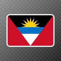 vlag van antigua en barbuda, officiële kleuren en verhouding. vectorillustratie. vector