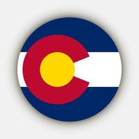 Colorado staat vlag. vector illustratie.