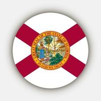 Florida staat vlag. vector illustratie.