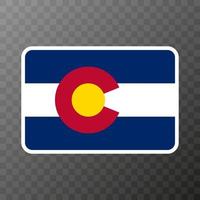 Colorado staat vlag. vector illustratie.