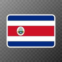 vlag van costa rica, officiële kleuren en verhouding. vectorillustratie. vector