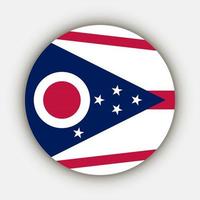 Ohio staat vlag. vector illustratie.