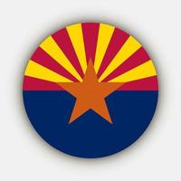 Arizona staat vlag. vector illustratie.