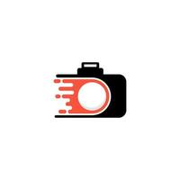 camera logo met rood en zwart logo vector