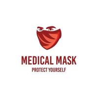 masker een medisch logo ontwerp. geweldig modern masker logo. een masker medisch logo. vector