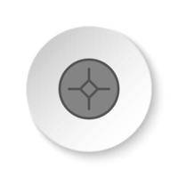 ronde knop voor web icoon, kruis, schroef, schroevendraaier. knop banier ronde, insigne koppel voor toepassing illustratie Aan wit achtergrond vector