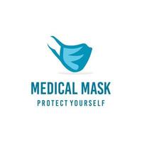 masker een medisch logo ontwerp. geweldig modern masker logo. een masker medisch logo. vector