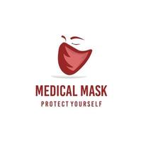 masker een medisch logo ontwerp. geweldig modern masker logo. een masker medisch logo. vector