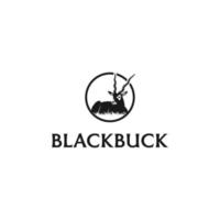 Blackbuck logo ontwerp. antilop Indië silhouet. Blackbuck logo ontwerp sjabloon. vector