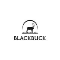 Blackbuck logo ontwerp. antilop Indië silhouet. Blackbuck logo ontwerp sjabloon. vector