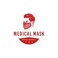 masker een medisch logo ontwerp. geweldig modern masker logo. een masker medisch logo. vector