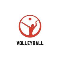 volleybal logo sjabloon ontwerp vector icoon illustratie