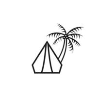 camping logo ontwerp sjabloon icoon vector illustratie