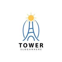 toren logo symbool vector icoon ontwerp illustratie sjabloon