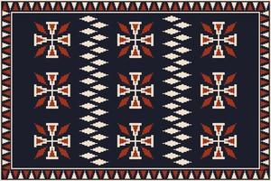 aztec zuidwesten tapijt patroon. aztec kilim meetkundig traditioneel patroon gebruik voor tapijt, Oppervlakte tapijt, mat, tapijtwerk. etnisch zuidwesten tapijt patroon gebruik voor huis decoratie elementen. vector