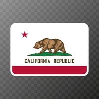 Californië staat vlag. vector illustratie.