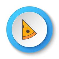 ronde knop voor web icoon, pizza. knop banier ronde, insigne koppel voor toepassing illustratie Aan wit achtergrond vector