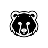 vector logo van een zwart en wit beer.