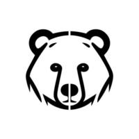 vector logo met zwart en wit beer