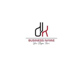 gemakkelijk dk logo brief, luxe dk brief type logo icoon vector