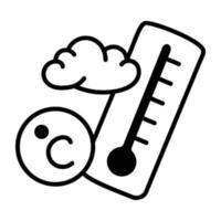 modieus Celsius temperatuur vector