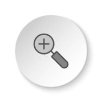 ronde knop voor web icoon, in zoom. knop banier ronde, insigne koppel voor toepassing illustratie Aan wit achtergrond vector