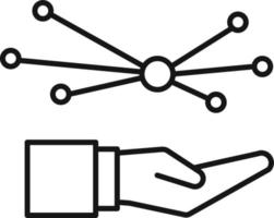 zorg, verbinding, netwerk , icoon. afzet vector icoon. dun lijn icoon voor website ontwerp en infographic Aan wit achtergrond