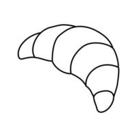 croissant icoon vector. taart illustratie teken. toetje symbool. zoet logo. vector