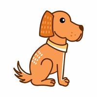 schattig hond Aan wit achtergrond. pup. illustratie voor kinderen. huisdier. vector