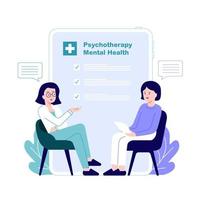 psychotherapie mentaal Gezondheid vector