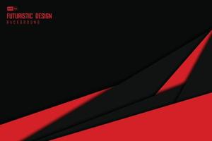 abstracte zwarte en rode technologie sjabloon ontwerp kunstwerk achtergrond. illustratie vector eps10