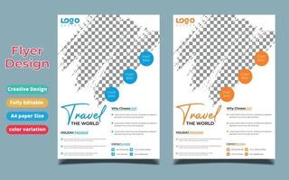 folder ontwerp. bedrijf brochure sjabloon. jaar- verslag doen van omslag. boekje voor opleiding, advertentie, presentatie, tijdschrift bladzijde. a4 grootte vector illustratie. blauw kleur