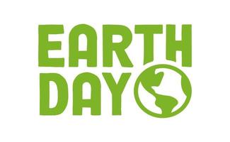 aarde dag logo ontwerp met planeet icoon. eco vriendelijk ontwerp. vector