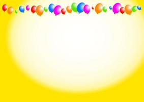 geel partij ballon bladzijde grens vector