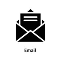 e-mail vector solide pictogrammen. gemakkelijk voorraad illustratie voorraad