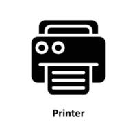 printer vector solide pictogrammen. gemakkelijk voorraad illustratie voorraad