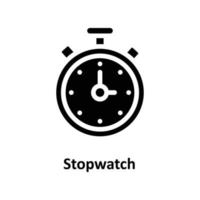 stopwatch vector solide pictogrammen. gemakkelijk voorraad illustratie voorraad