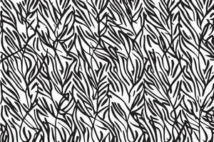 abstract zwart en wit planten patroon vector