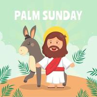 Jezus houdt van palmzondag concept vector