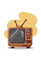 retro televisie illustratie hand tekenen vector