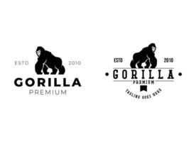 gorilla logo icoon, gorilla gezicht logo ontwerp voor esport vector