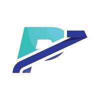 alfabet p investering logo vector