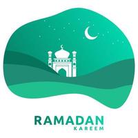 Islamitisch Ramadan themed groet kaart sjabloon vector illustratie, perfect voor reclame, sociaal media, banier achtergrond behoeften.