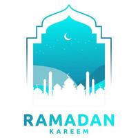 Islamitisch Ramadan themed groet kaart sjabloon vector illustratie, perfect voor reclame, sociaal media, banier achtergrond behoeften.