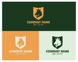 leeuw en schild logo set. premie vector ontwerp. verschijnen met meerdere kleur keuzes. het beste voor logo, insigne, embleem, icoon, ontwerp sticker, industrie. beschikbaar in eps 10.