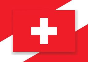 vector Zwitserland vlag. land vlag ontwerp. vlak vector vlag.