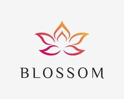 bloem bloesem bloemen schoonheid spa yoga meditatie ontspanning geestelijkheid modern vector logo ontwerp